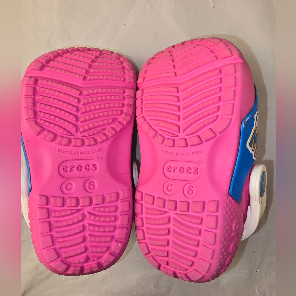 Crocs Paw Patrol Infant Girls Pink Clog Sandals Size C6 (Child 6) - Picture 3 of 5